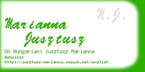 marianna jusztusz business card
